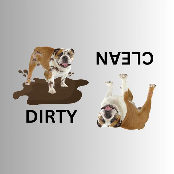 BULLDOG Clean Dirty Dishwasher Flexible Magnet - Picture 1 of 1